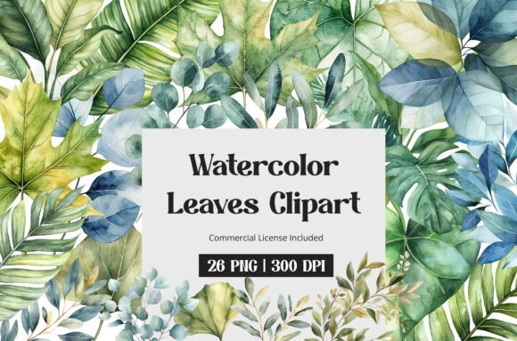 Download Watercolor Leaves Clipart - Watercolor leaves Collection