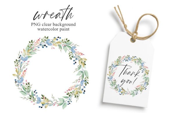 Download Watercolor Leaves Wreath, Floral Clipart - Premium Resources