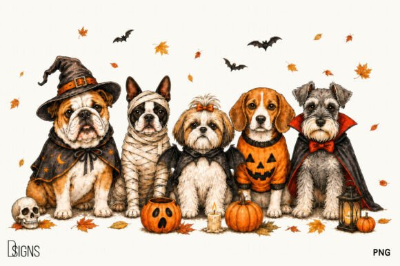 Download Halloween Fall Cute Dog Lover PNG - Fall cute Collection
