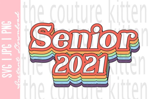 Download Retro Rainbow Senior 2021 - Premium Resources