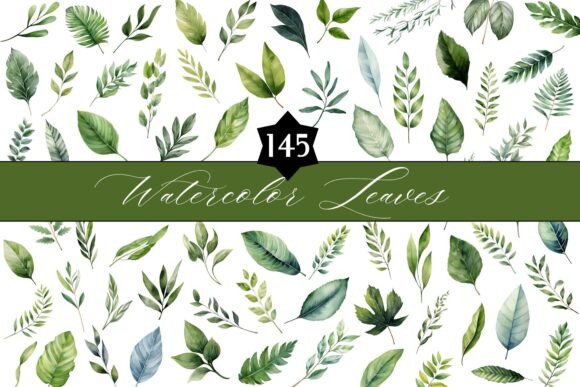Download Watercolor Leaves Bundle - Watercolor leaves Collection