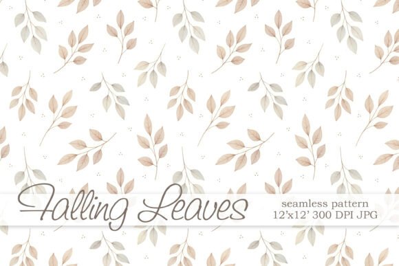 Download Autumn Watercolor Leaves Pattern Print - Watercolor leaves Collection