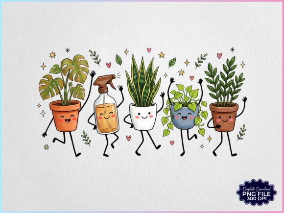 Download Plants Doodles Characters PNG - Plant Collection
