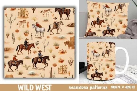 Download Wild West Western Seamless Background - Seamless background Collection