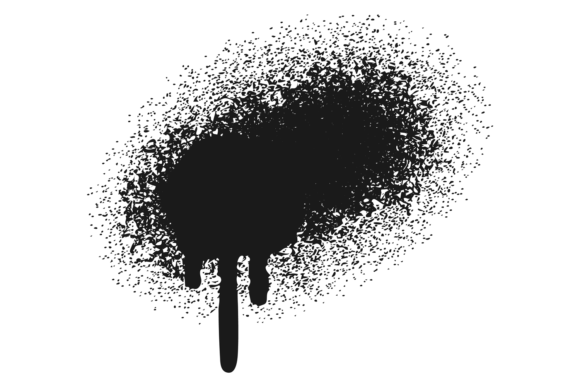 Download Black Spray Splash. Messy Ink Paint Text - Black Collection