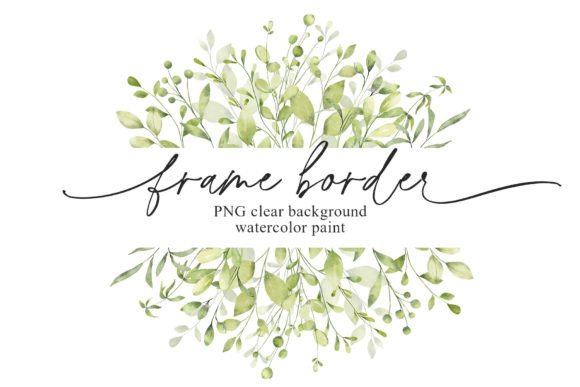 Download Watercolor Leaves Border, Floral Clipart - Watercolor leaves Collection