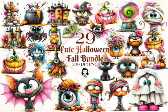 Download Quirky Halloween Fall Cute Clipart PNG - Fall cute Collection