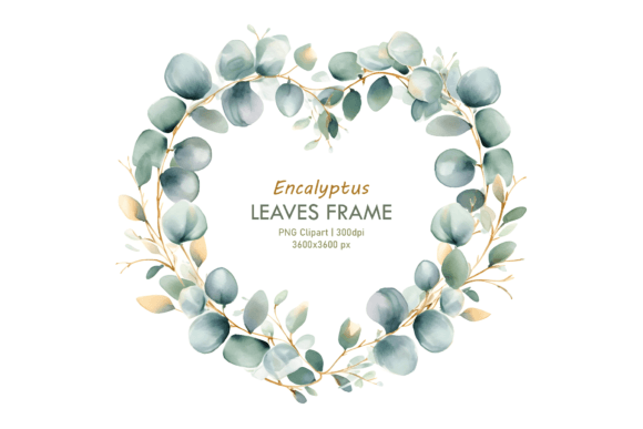 Download Watercolor Leaves Love Frame Clipart - Watercolor leaves Collection