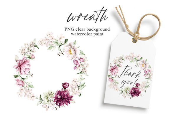 Download Wreath with Watercolor Leaves, Flowers. - Watercolor leaves Collection